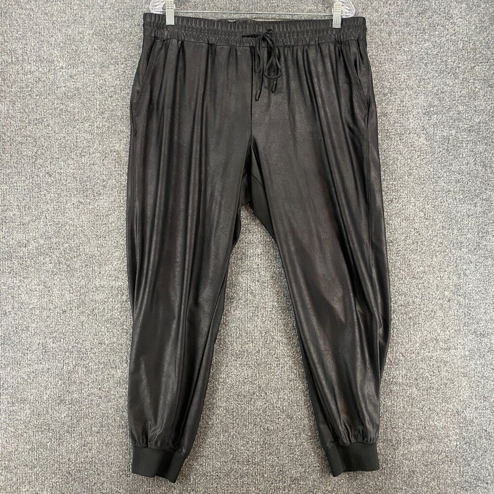 Maison d`Amelie Paris Pants Womens XL Black‎ Pullover Tapered Joggers Casual